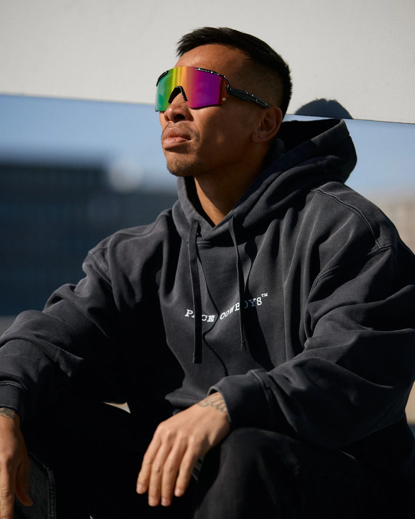 Behind The Pines Raptor 80's Black Pink Mirror - Image 4