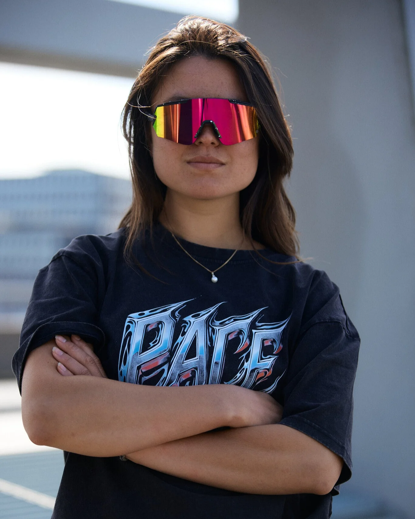 Behind The Pines Raptor 80's Black Pink Mirror - Image 6