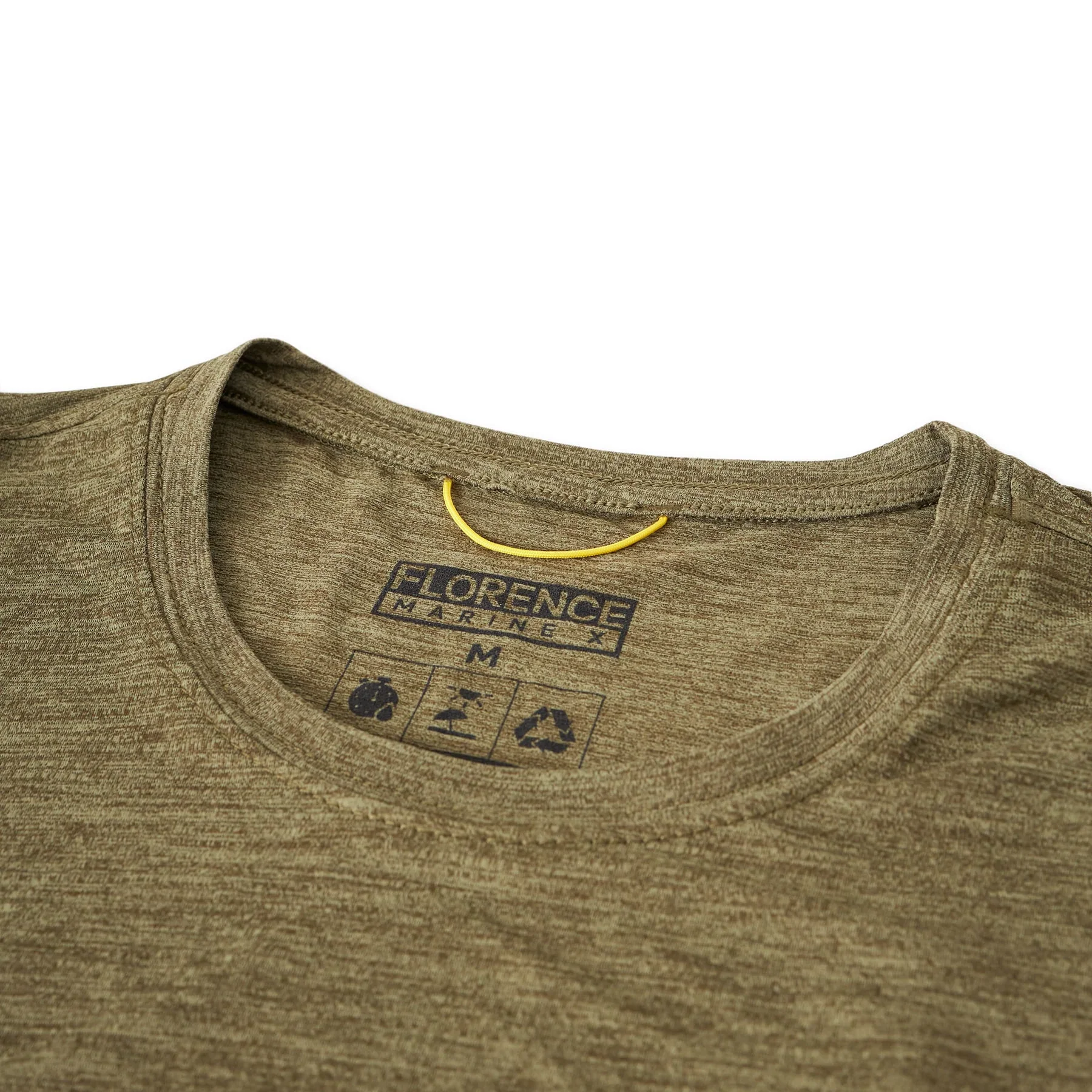 Florence Marine X Airtex Short Sleeve Shirt Heather Burnt Olive - Image 3
