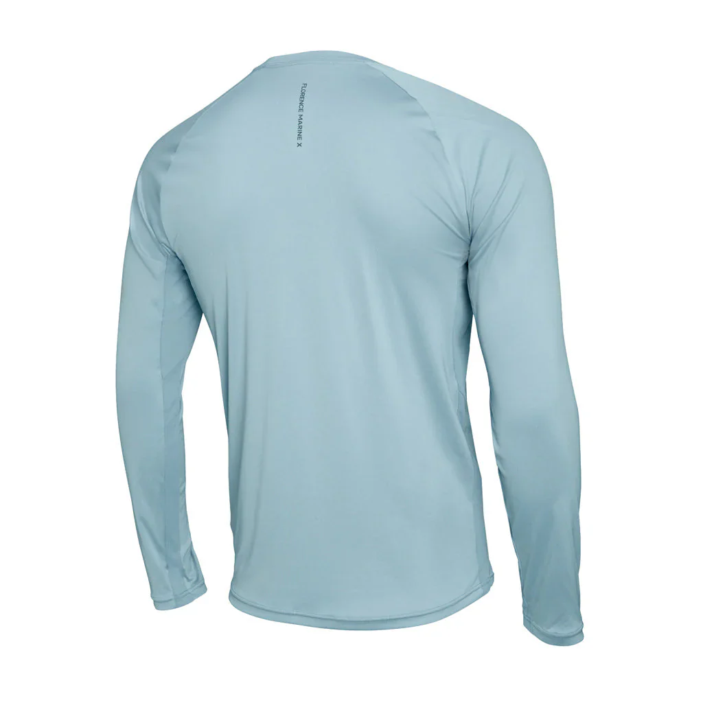 Florence Marine X Sun Pro Logo Long Sleeve UPF Shirt Steel Blue - Image 3
