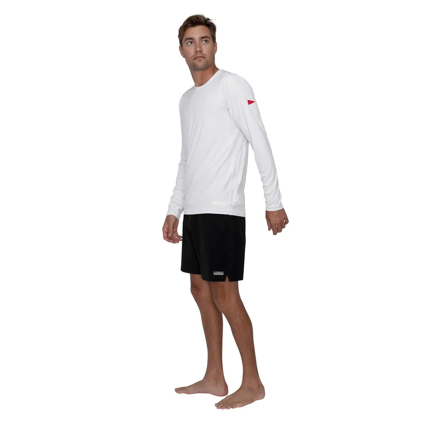 Florence Marine X Sun Pro Logo Long Sleeve UPF Shirt White - Image 4